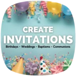 invitation maker & card design android application logo